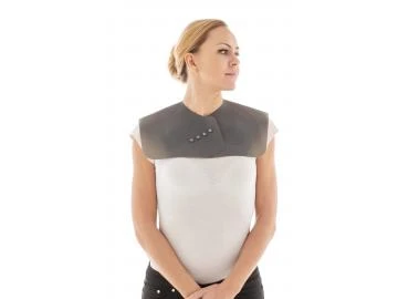 Haarschneidekragen aus Silikon mit Magnetknöpfen.