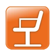 POLUX CHAIR -2, verstellbarer Rückenlehne, Rollen und Bremsen