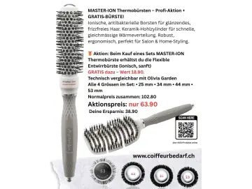 5er Set MASTER‑ION Thermobürsten