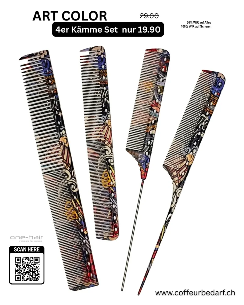 Kämme Art Color 4er Set