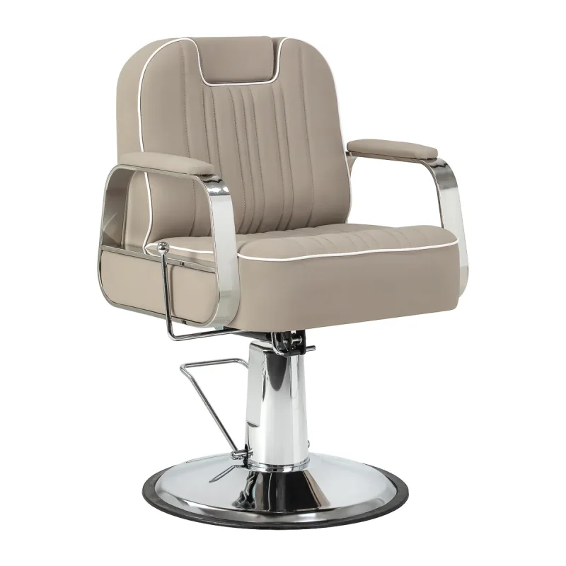 Friseurstuhl Rudolfo – für Coiffeure, Barber & Kosmetik-Beige