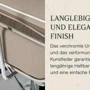 Friseurstuhl Rudolfo – für Coiffeure, Barber & Kosmetik-Beige