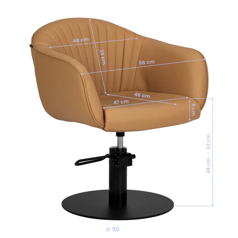 Coiffeur Friseurstuhl Carol – Karamell