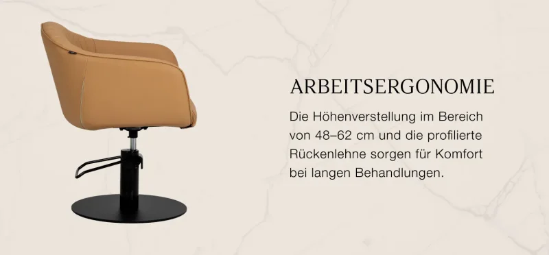 Coiffeur Friseurstuhl Carol – Karamell