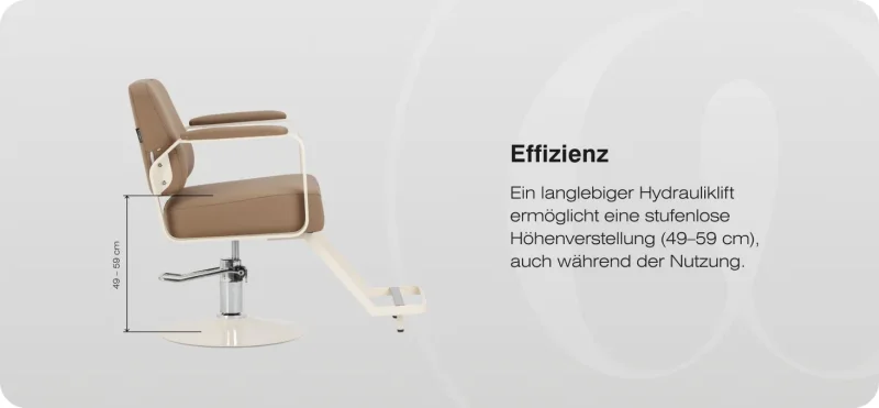 Coiffeurstuhl Anika hellbraun