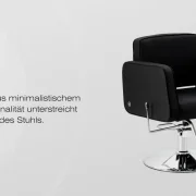 Coiffeurstuhl Arnold bewegliche Rückenlehne schwarz