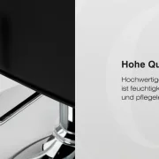 Coiffeurstuhl Arnold bewegliche Rückenlehne schwarz