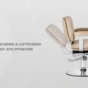 Coiffeurstuhl Ortega bewegliche Rückenlehne Marina  beige