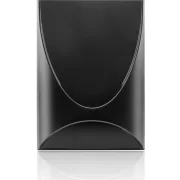 Hand Spiegel Coiffeur Friseur, QUER  ECKIG mirror Blackmirror Black