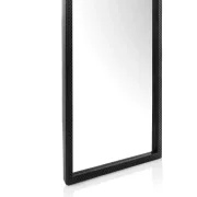 Hand Spiegel Coiffeur Friseur, QUER  ECKIG mirror Blackmirror Black
