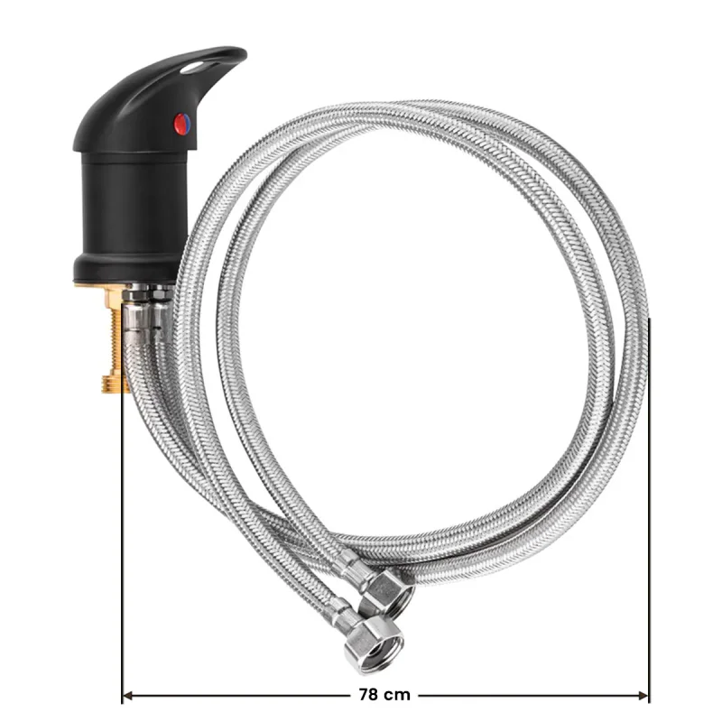 Mischbatrie ARMATUR für Coiffeurwaschanlagen SCHWARZ