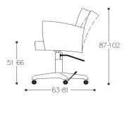 SUSI CHAIR 2-Rollen und Bewegliche Rücknlehne