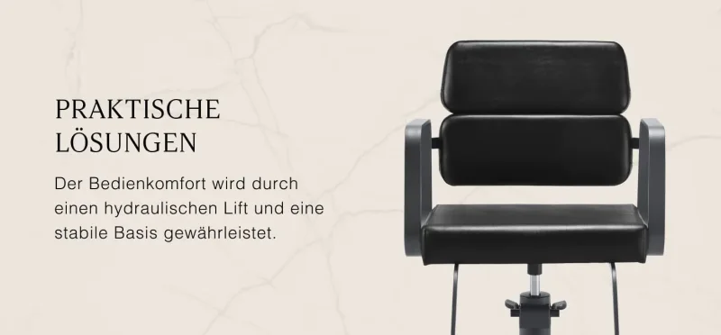 Coiffeur Friseur-stuhl Portas schwarz-graues Gestell