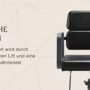 Coiffeur Friseur-stuhl Portas schwarz-graues Gestell