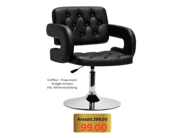 Coiffeur - Friseurstuhl Hair System Budget schwarz