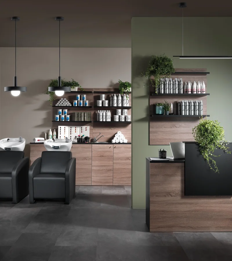 VISTA CONSOLLE BLACK & OAK