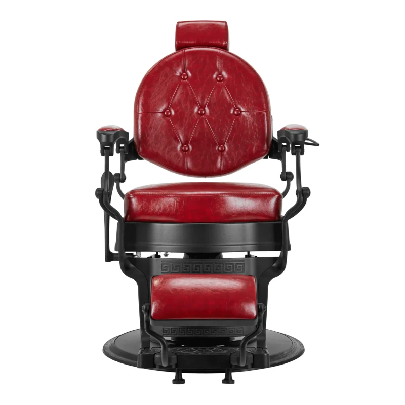 Barberstuhl El-Presidente altes Leder rot