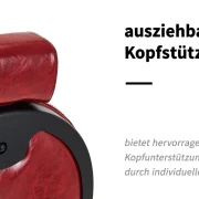 Barberstuhl El-Presidente altes Leder rot