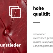 Barberstuhl El-Presidente altes Leder rot