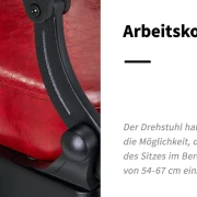 Barberstuhl El-Presidente altes Leder rot