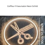 Coiffeur-Friseursalon Neon Schild