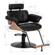 Coiffeur Friseur  Stuhl Florena schwarz