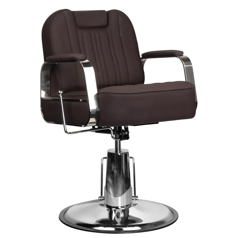 Coiffeur Stuhl + Barberstuhl Ramon braun