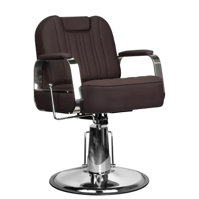 Coiffeur Stuhl + Barberstuhl Ramon braun