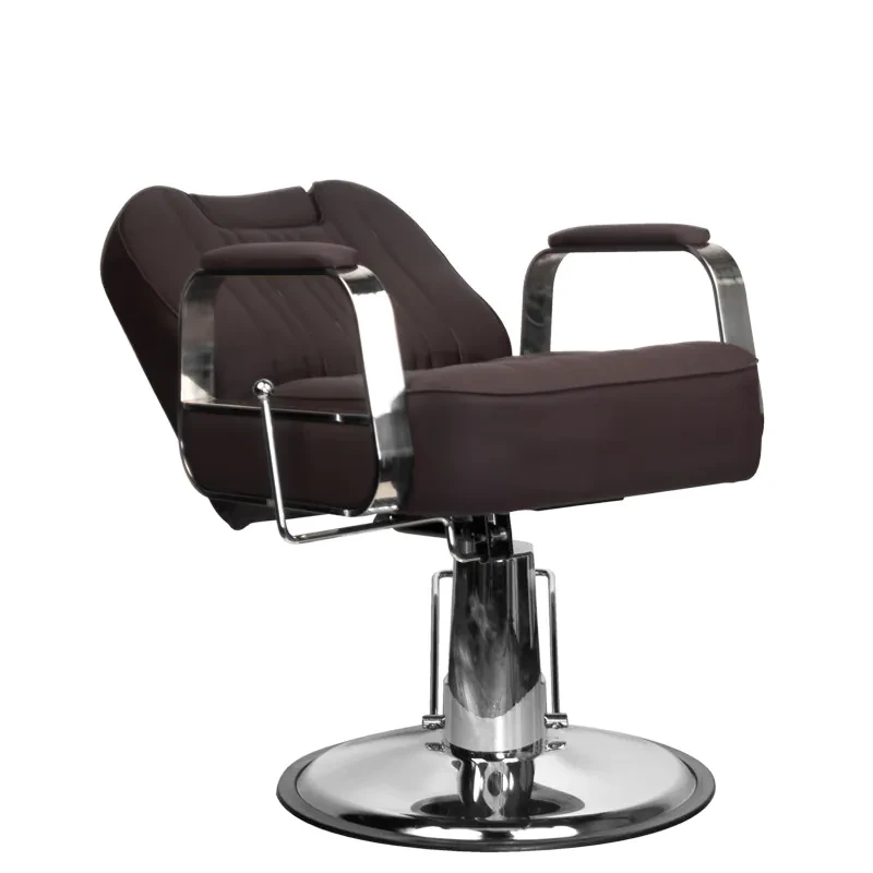 Coiffeur Stuhl + Barberstuhl Ramon braun