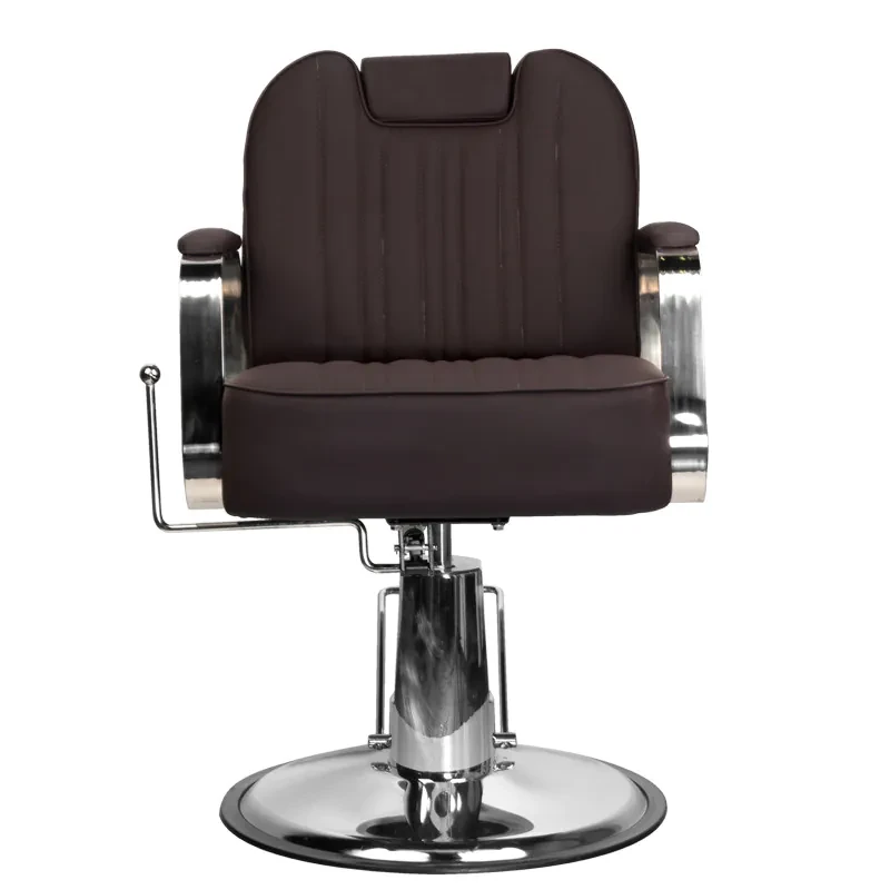 Coiffeur Stuhl + Barberstuhl Ramon braun