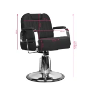 Coiffeur Stuhl + Barberstuhl Ramon schwarz