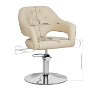 Coiffeurstuhl-Friseurstuhl Budget 2 beige