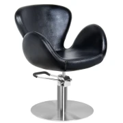 Coiffeurstuhl Round schwarz