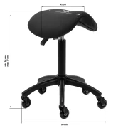 Rollhocker  Sattelhocker schwarz