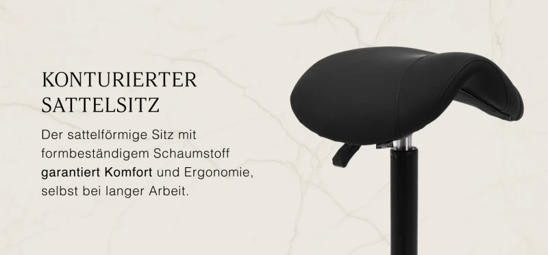 Rollhocker  Sattelhocker schwarz