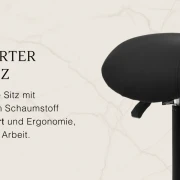 Rollhocker  Sattelhocker schwarz