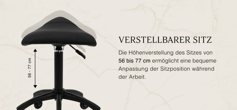 Rollhocker  Sattelhocker schwarz