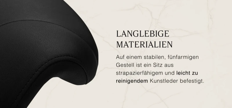 Rollhocker  Sattelhocker schwarz