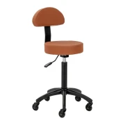Rollhocker DORA – Mobil & ergonomisch für Salon, Studio & Praxis- Braun