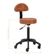 Rollhocker DORA – Mobil & ergonomisch für Salon, Studio & Praxis- Braun