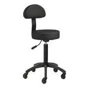 Rollhocker DORA – Mobil & ergonomisch für Salon, Studio & Praxis- SCHWARZ