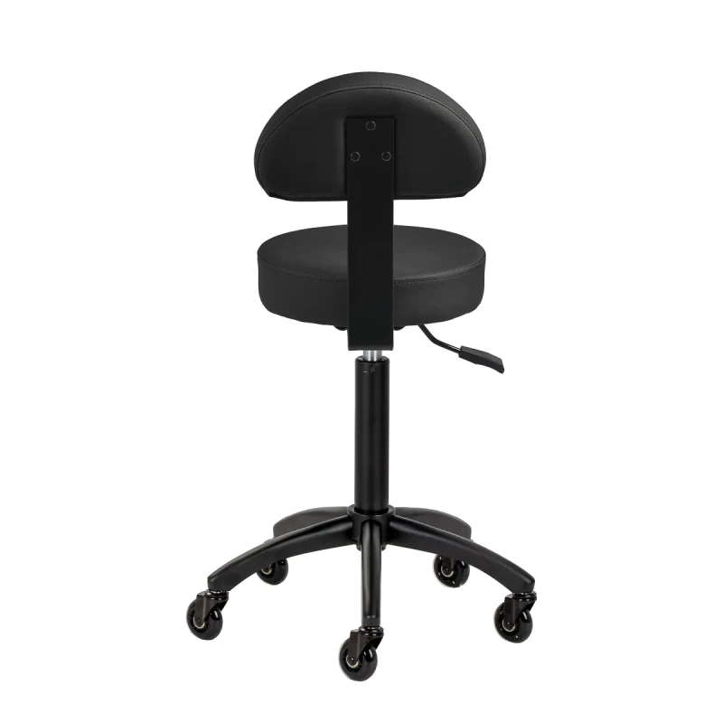 Rollhocker DORA – Mobil & ergonomisch für Salon, Studio & Praxis- SCHWARZ