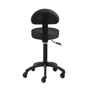 Rollhocker DORA – Mobil & ergonomisch für Salon, Studio & Praxis- SCHWARZ