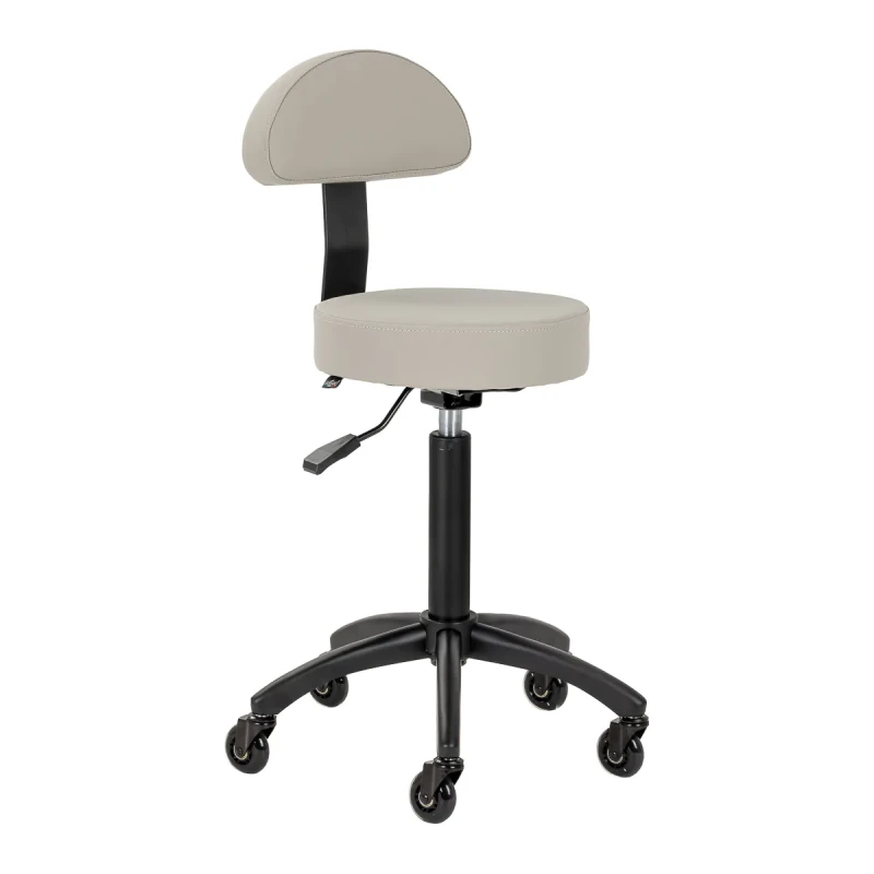 Rollhocker DORA – Mobil & ergonomisch für Salon, Studio & Praxis- GRAU
