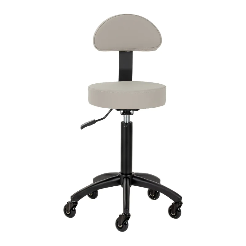 Rollhocker DORA – Mobil & ergonomisch für Salon, Studio & Praxis- GRAU