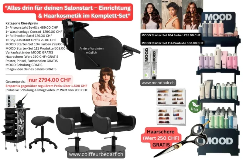 Salonstart – Einrichtung & Haarkosmetik im Komplett-Set